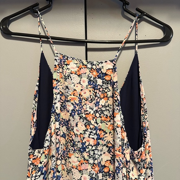 LOFT - Floral Asymmetrical Sleeveless Dress (Size L) - Picture 10 of 12